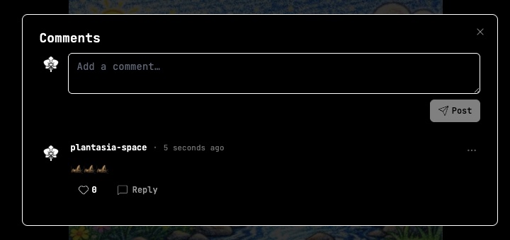 The comments on an audio.